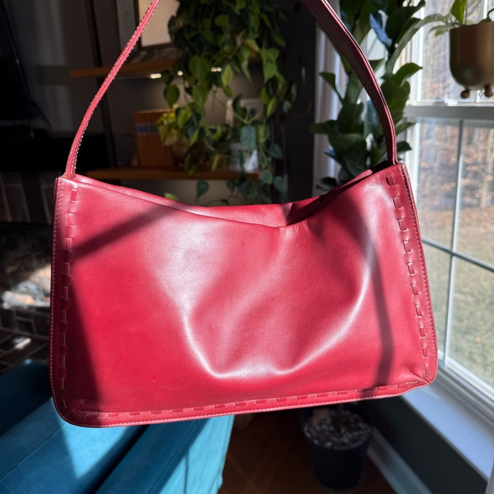 Vintage Coach Burgundy red shoulder bag West End 9467 made in Turkey